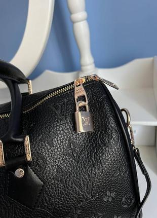 Женская сумка луи витон черная сумочка louis vuitton speedy 30 black большая модная сумка2 фото