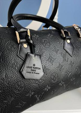 Женская сумка луи витон черная сумочка louis vuitton speedy 30 black большая модная сумка5 фото