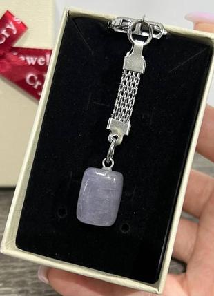 Натуральный камень флюорит - кулон талисман в форме "мини блок" на брелке - подарок парню, девушке2 фото