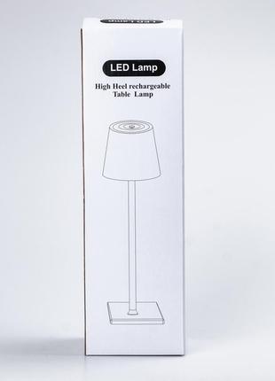 Лампа настільна з акумулятором на 5200ma, білий настільний світильник висота 38см5 фото