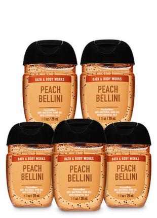 Набор санитайзеров peach bellini от bath and body works usa, гель для рук, дезинфектор