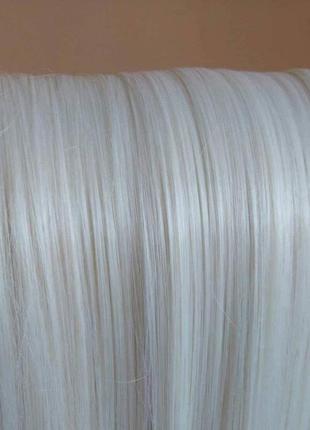 Хвост на ленте платиновый блонд3 фото