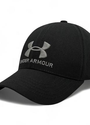 Кепка under armour | андер армор бейсболка черная с серой вышивкой ( m 54-59 \  l 59-62 )