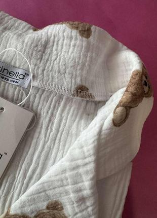 Муслінова піжама, домашній комплект сорочка шорти2 фото