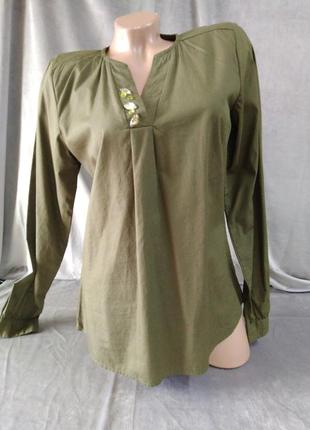 Жіноча блузка кольору хакі, рр.38,42