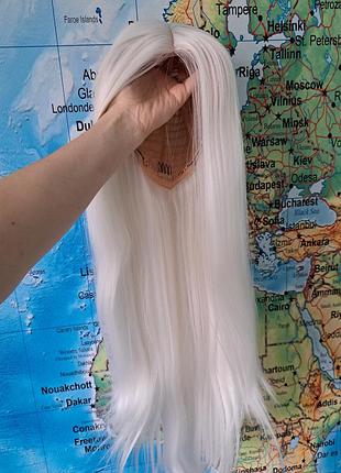 Парик белый блондинки на сетке
