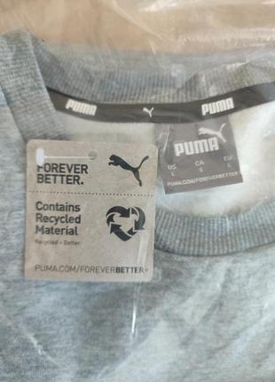 Оригинальный puma ess crew sweat sn99 med grey свитшот мужской, кофта6 фото