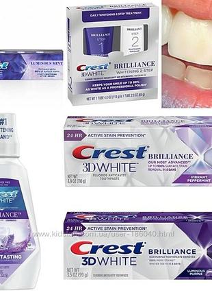 Зубна відбілююча антибактеріальна crest 3d white brilliance blast toothpaste 99g7 фото
