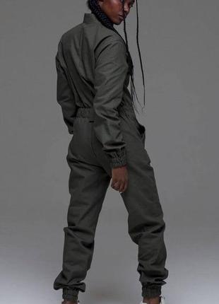Комбинезон облегающий джинс джинсовый джоггеры кофта спортивный молния базовый карго брюки брюки по фигуре воротник9 фото
