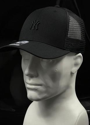 Оригинальная черная кепка с сеткой 47 brand mlb new york yankees base runner mesh 47 mvp8 фото