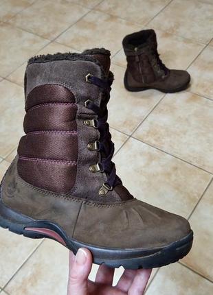 Зимові шкіряні чоботи, черевики timberland lilla (тимберленд)