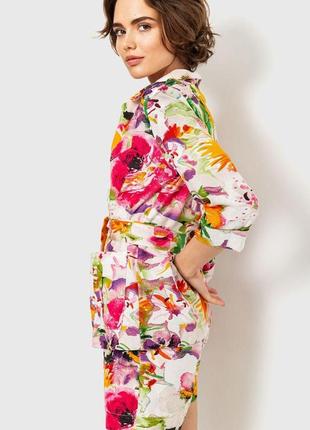 Костюм женский с цветочным принтом, цвет разноцветный, 115r04513 фото