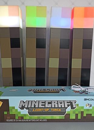 Ночник факел майнкрафт ! факел minecraft  ночник факел майнкрафт светильник игрушка лампа led на аккумуляторе