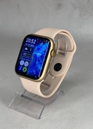 Умные смарт-часы smart watch gs9 pro 45 mm смарт-часы с украинским языком и функцией звонка золотистые9 фото