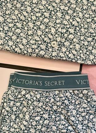 Хлопковая пижама виктория сикрет victoria's secret cotton oversized оригинал5 фото