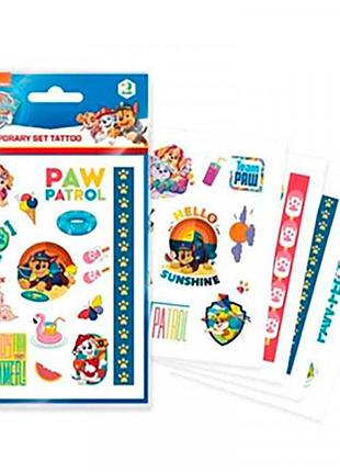 200436 набір дитячих тимчасових татуювань «paw patrol»