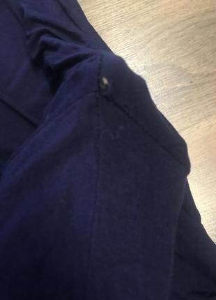 Красивая синяя блуза с чокером ,тоненький свитеров с чокером4 фото
