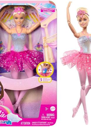 Лялька барбі балерина що світиться barbie dreamtopia doll, twinkle lights posable ballerina with 5 light-up