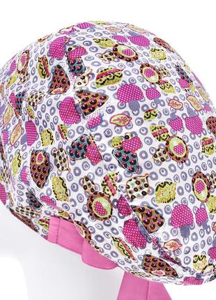 Медицинская шапочка шапка женская тканевая хлопковая многоразовая принт грибочки2 фото