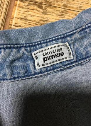Оригинальная лёгкая джинсовая рубашка с жемчугом,оверсайз pimkie7 фото