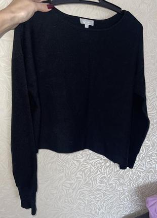 Черная асимметричная кофта свитер свитер свитерик