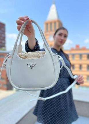 Женская сумка prada mini прада маленькая сумка на плечо красивая, легкая сумка из эко-кожи1 фото