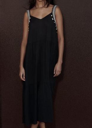 Сукня zara льняная