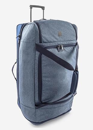 Спортивний валіза сумка на колесах для спорту kipsta essential 105л 75 х 39 х 36 см синій2 фото