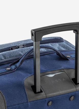 Спортивний валіза сумка на колесах для спорту kipsta essential 105л 75 х 39 х 36 см синій6 фото