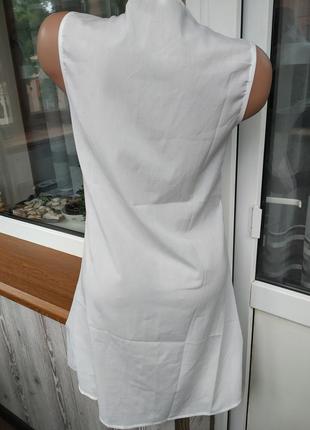 Белое платье/ сарафан/ туника.2 фото