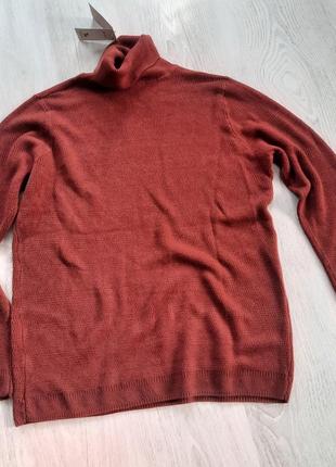 Теплый свитер с горлом оверсайз водолазка tu 50-52,541 фото