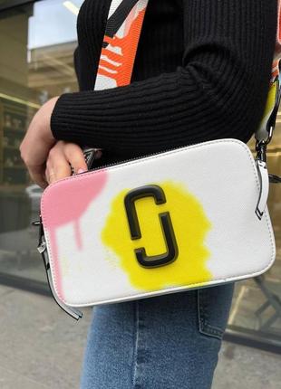 Жіноча сумка marc jacobs logo mj марк джейкобс маленька сумка на плече легка сумка з екошкіри5 фото