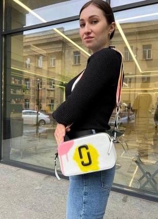 Жіноча сумка marc jacobs logo mj марк джейкобс маленька сумка на плече легка сумка з екошкіри8 фото