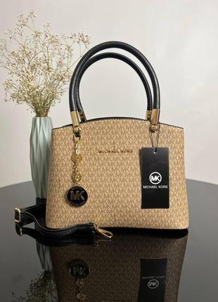 Женская сумка из эко-кожи michael kors молодежная, брендовая сумка шопер через плечо8 фото