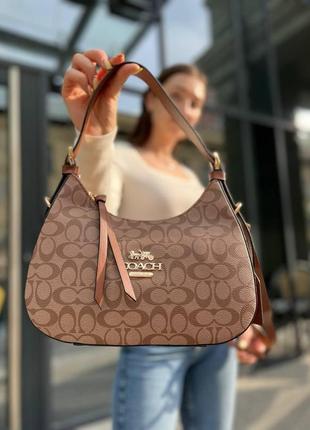 Жіноча сумка з еко-шкіри coach коач молодіжна, брендова сумка-клатч маленька через плече