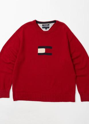 Tommy hilfiger vintage big logo sweater мужской свитер