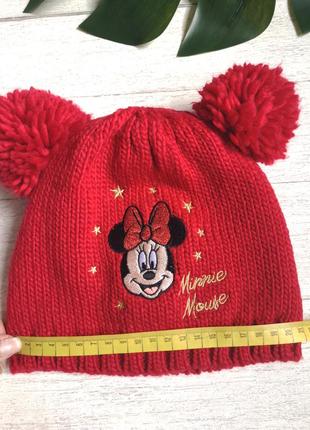 Теплая шапка minnie mouse для девочки2 фото