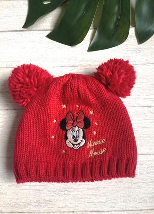 Теплая шапка minnie mouse для девочки5 фото