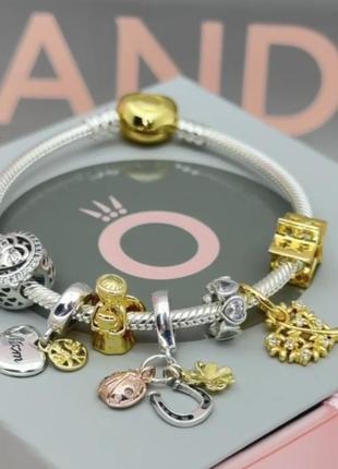 Серебряная бусина шарм подвеска подвеса бусина серебро пандора pandora silver s925 925 проба ale с биркой и пломбой клипса шарм-клипса браслет