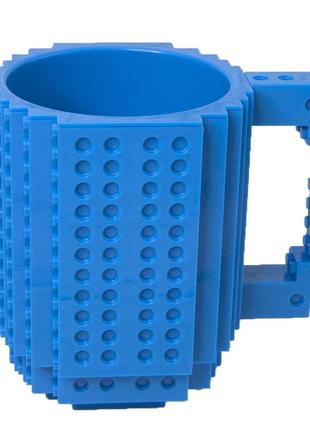 Кружка лего конструктор (синій)