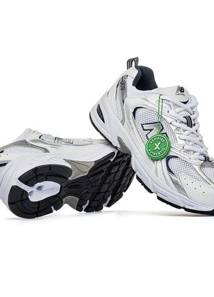 Мужские кроссовки серебристые в стиле new balance 530 silver