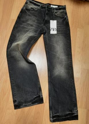 Джинси zara  denim slim fit - straight leg укорочені8 фото