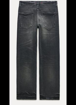 Джинсы zara denim slim fit - straight leg укороченные10 фото