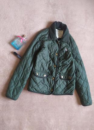 Стильна якісна фірмова куртка стьобанка глибокий зелений колір jack wills
