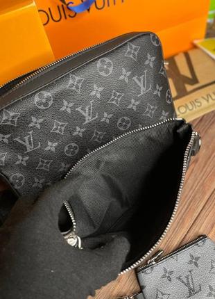 Чоловічі сумка louis vuitton trio messenger monogram eclipse s0579 фото