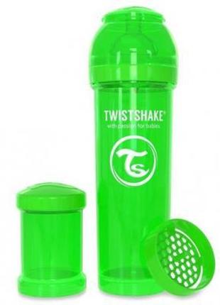 Пляшка для годування twistshake антиколькова 330 мл, зелена (24861)2 фото