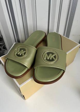 Кожаные слайды michael kors2 фото