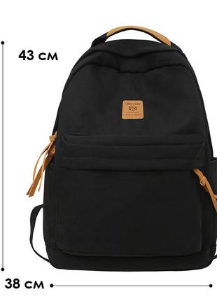 Рюкзак lesko 81227 black 20l с карманом для ноутбука подростковый черный 9шт7 фото