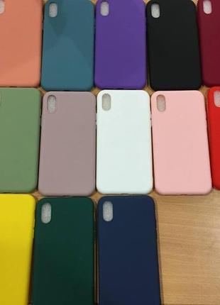 Силіконовий чохол-накладка silicone case для iphone x/xs