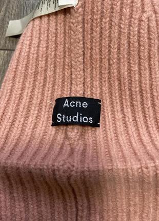 Трендова вовняна шапочка біні від люкс бренду acne studios4 фото